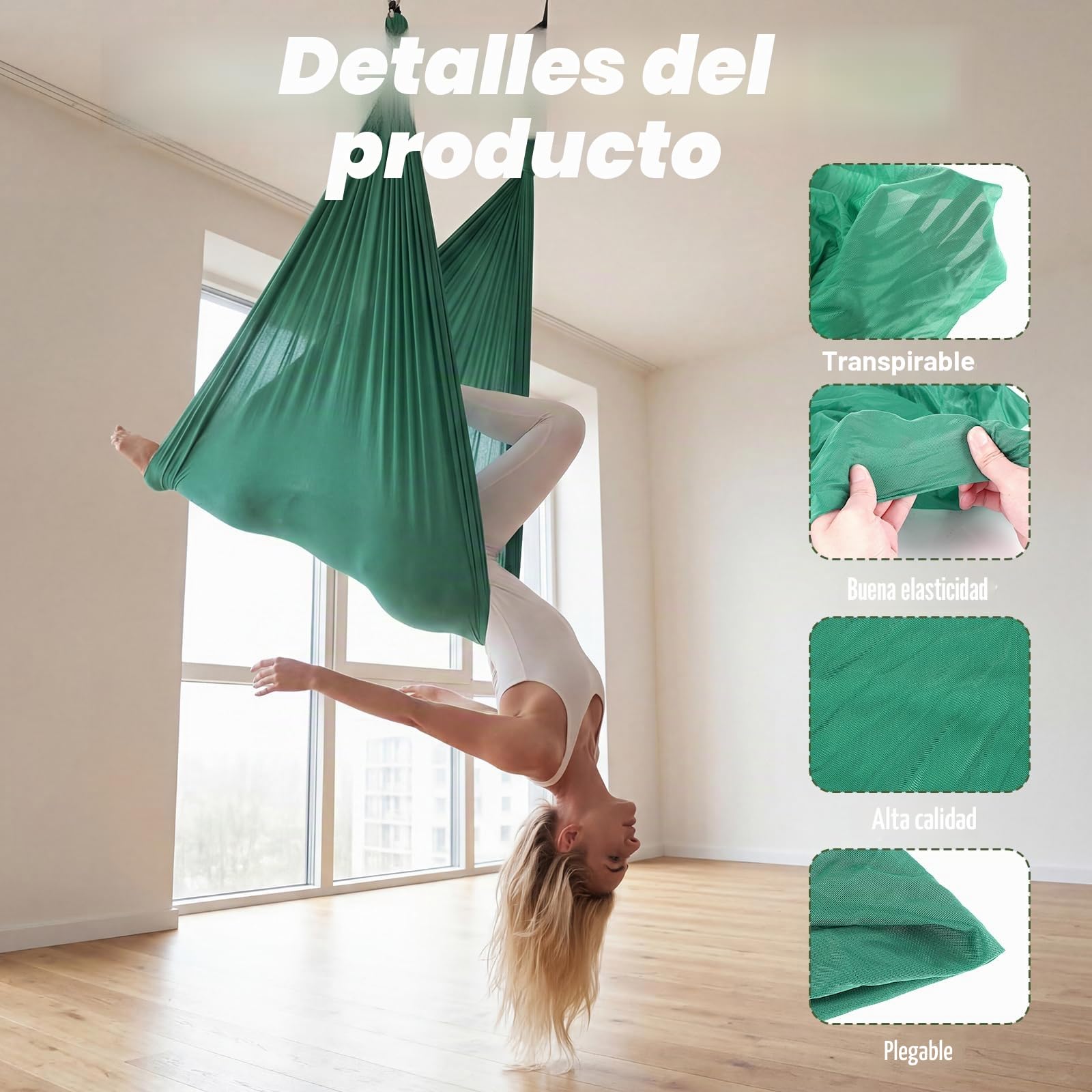 150 x 340 cm Hamaca con Accesorios de Instalación | Hamacas Colgantes Nailon Sin Costuras, Accesorios Completos, Hamaca para Acampar, Viajar, Jardín, 250 KG, Capacidad de Carga