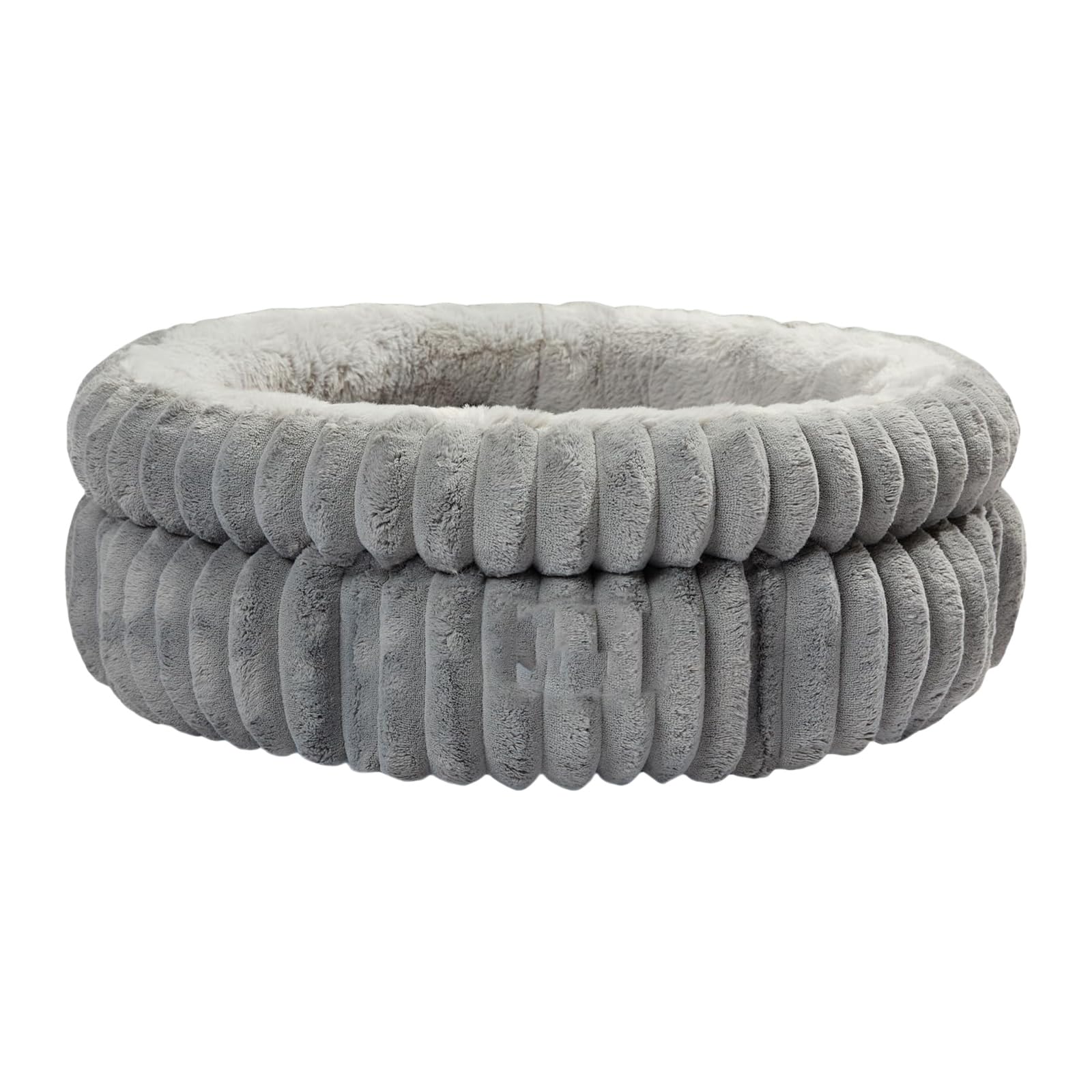 Lit rond lavable pour chats d'intérieur chatons peluche douce coussin amovible