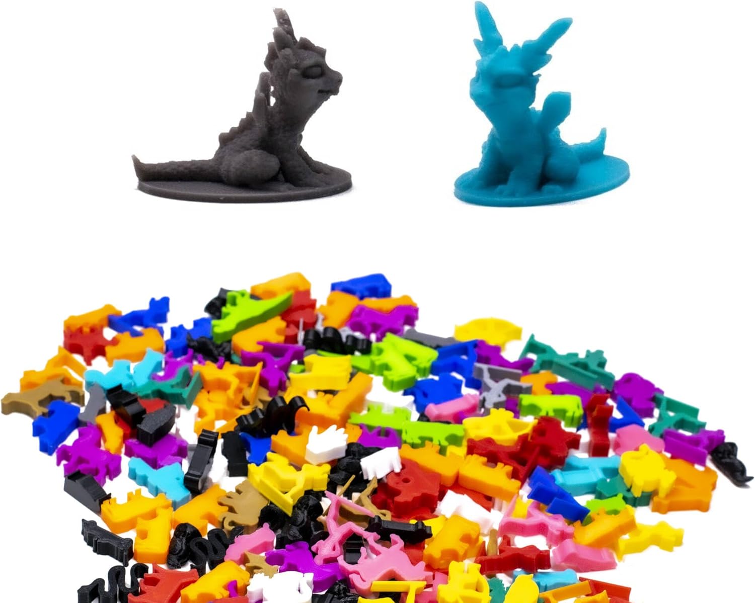 10PCS Dragon Figures - Azurith | Board Game Pieces Accessories Miniatures, Blue