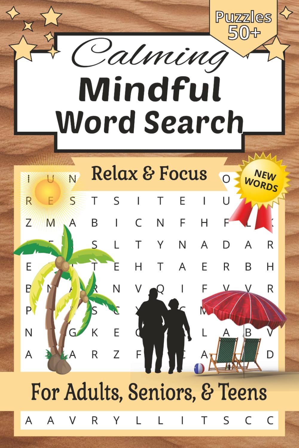 Mindful Word Search Puzzle Book: Calming Puzzles for Relaxation and Anxiety Relief | Relax, Focus, and Calm the Mind | 6x9 Inches, 110 Pages | 50+ Puzzles | Solutions Included