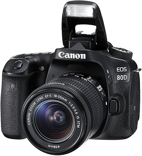 Miniatura 2 de Canon EOS 80D Digital SLR kit con lente EF-S 1855mm f3.55.6 estabilización de imagen STM, color negro (reparada)