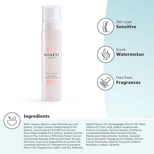 Miniatura 10 de Honest Beauty Elevated Hydration Mist para mujer sandía 33 onzas líquidas