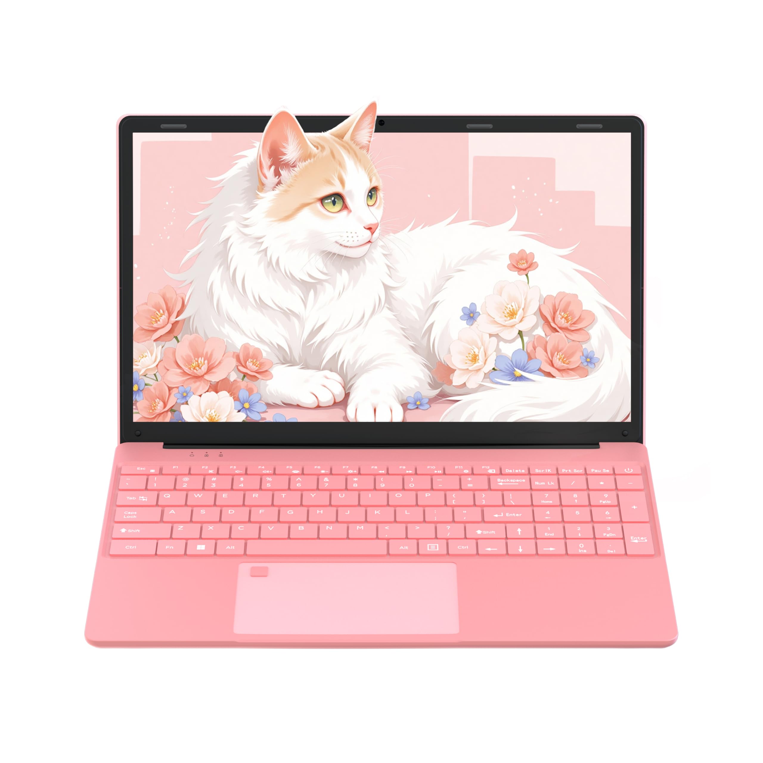 Amita Rosa Laptop 15,6 Zoll Full HD, 16 GB RAM, N95 Prozessor, Notebook mit beleuchteter Tastatur und Nummernblock, WiFi 5/BT 4.2, Mini HDMI (16GB RAM | 1TB SSD)