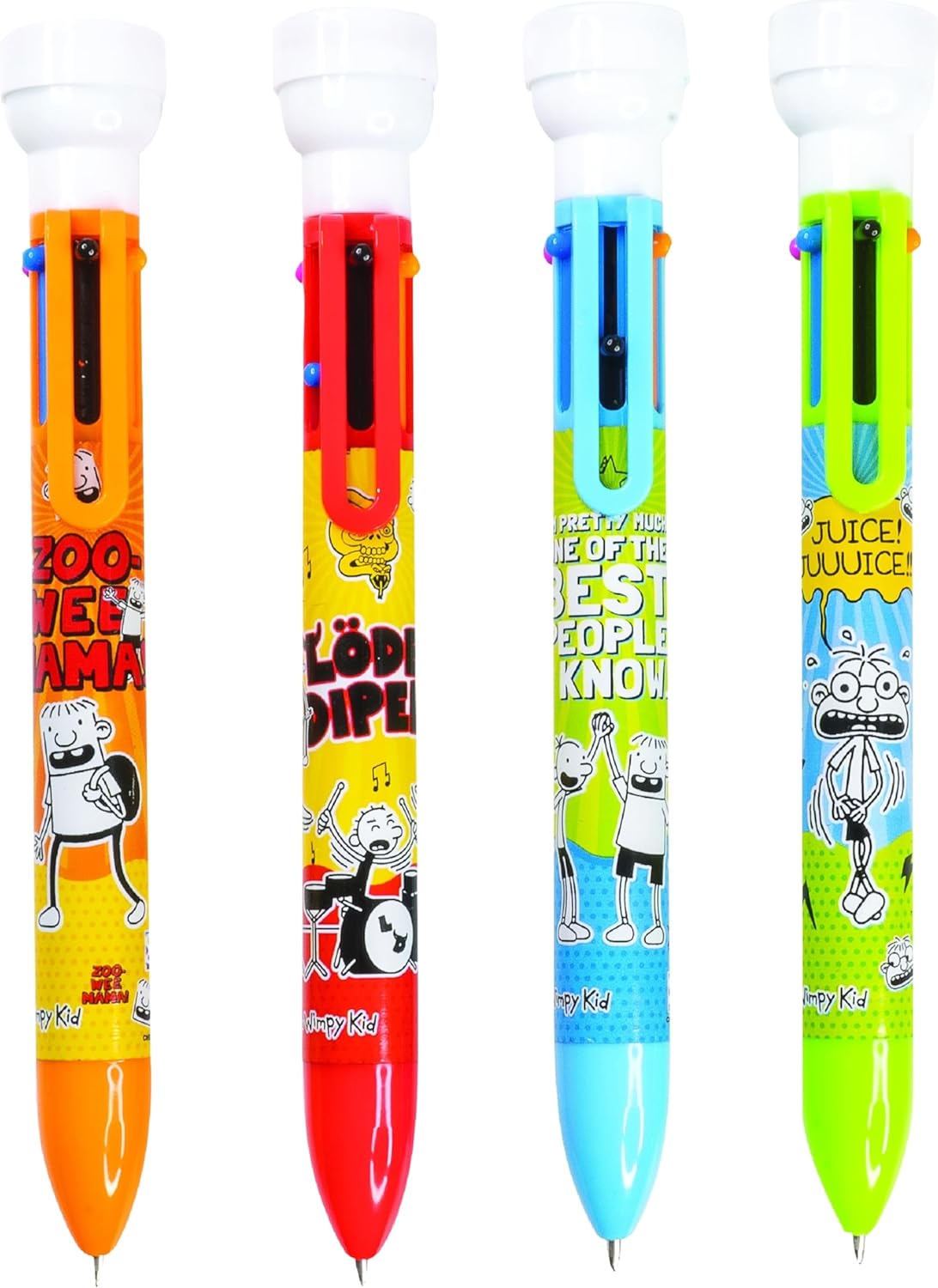 GEDDES Raymond Diary of a Wimpy Kid 6-Color Pens with Stampers – Pack of 12 – Fun and Multifunctional Pens for Kids GEDDES Raymond Diary of a Wimpy Kid 6-Color Pens with Stampers – Pack of 12 – Fun and Multifunctional Pens for Kids