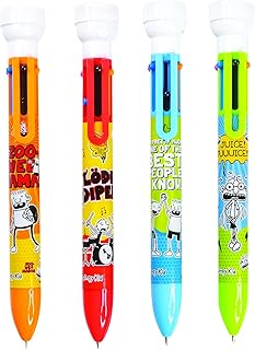 GEDDES Raymond Diary of a Wimpy Kid 6-Color Pens with Stampers - Pack of 12 - Fun and Multifunctional Pens for Kids