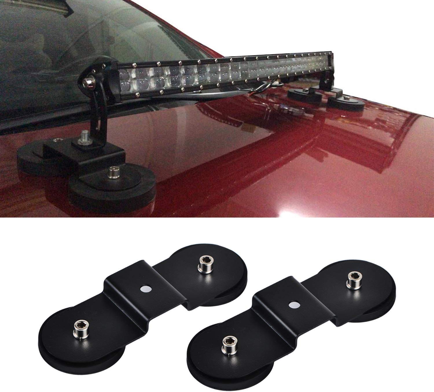 AUXTINGS Base magnetica universale Potente staffa di montaggio Supporto ventosa Tetto/cofano Barra luminosa a led Offroad