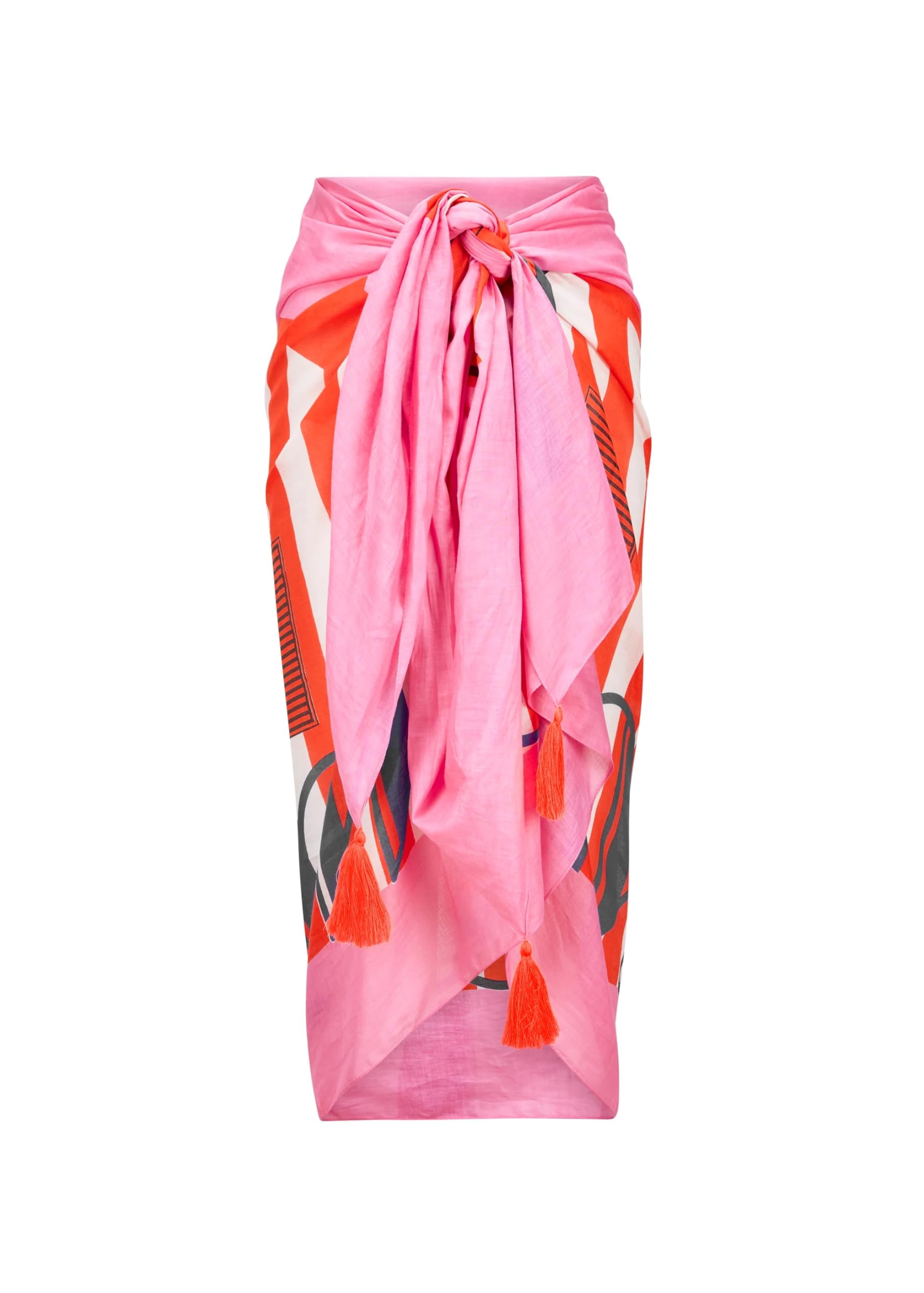 Pareo de Snoopy CODELLO en color rosa, pañuelo de playa grande y fular de algodón multicolor