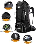 60L Waterproof Lightweight Hiking Backpack with Rain Cover, Outdoor Sport Travel Daypack for Climbing Camping Touring