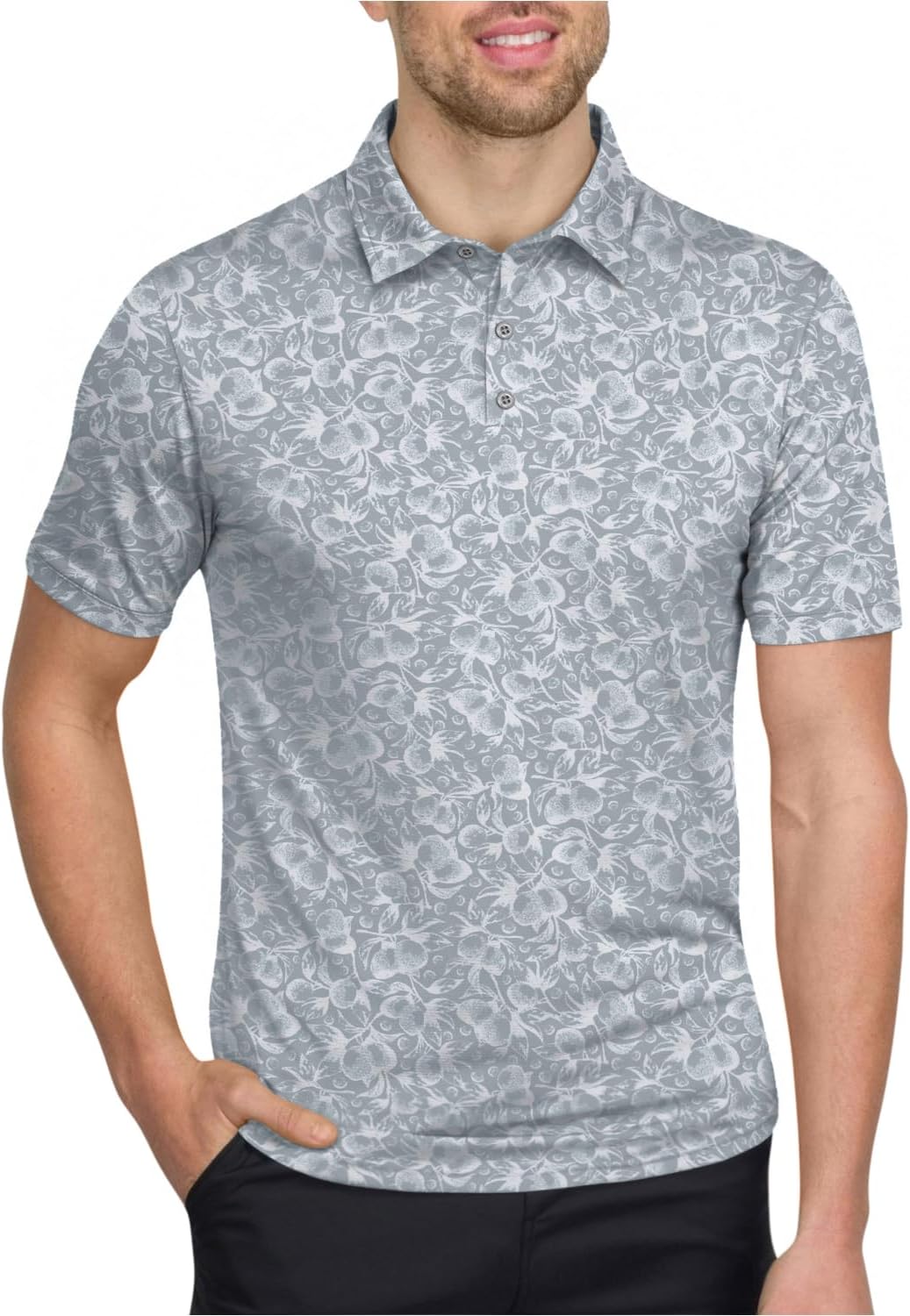 Three Sixty Six Quick Dry Golf Shirts for Men - Moisture Wicking Short-Sleeve Casual Polo Shirt - Image 3