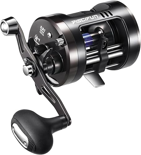 Piscifun Chaos Pro - Carrete de pesca redondo de cebo con cuerpo de aluminio mecanizado CNC, carrete redondo para bagre con un arrastre máximo de