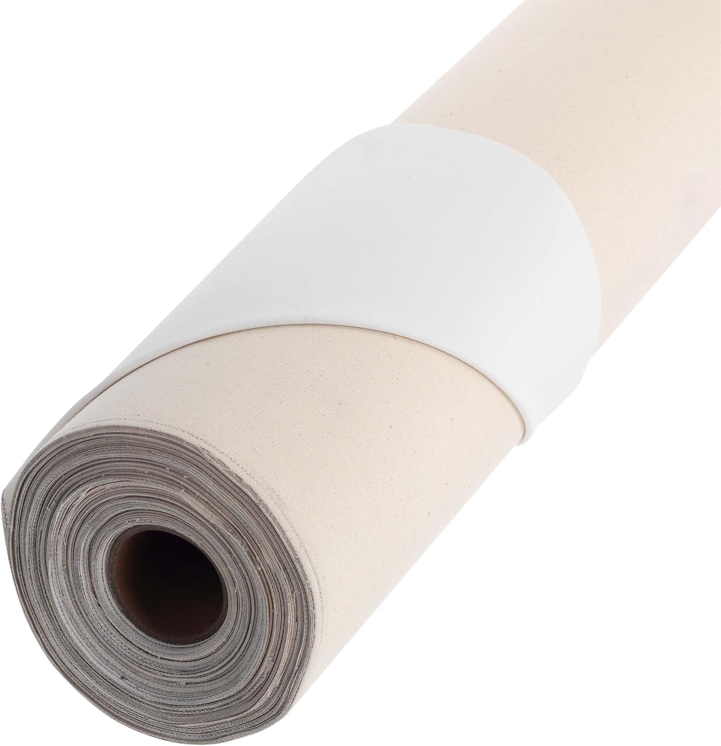 Paramount All Media Double-Primed White Canvas Roll 84" x6 Yard - Unbleached 100% Cotton, Acid-Free Acrylic Primer, 11 oz Primed Weight, Medium-Tooth Surface - Perfect for Oil, Acrylic, Alkyd Paints