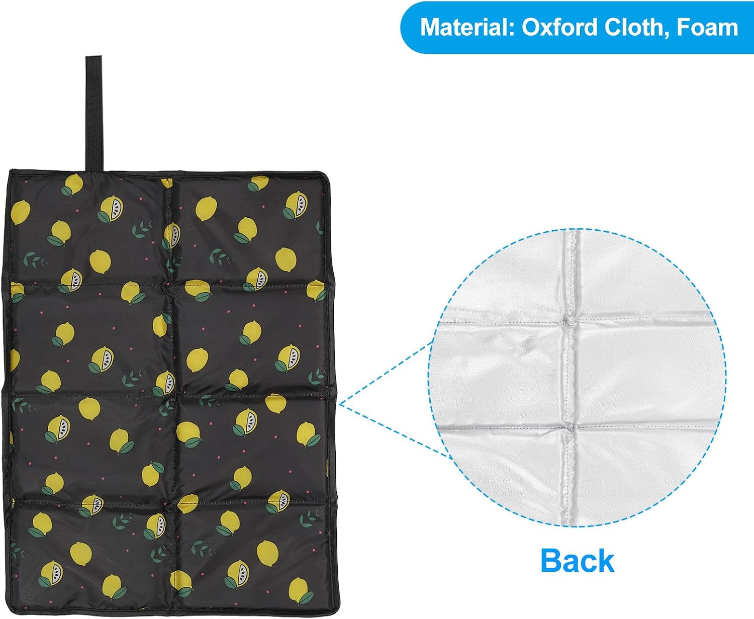 PATIKIL 15.7"x11.6"x0.4" Foldable Hiking Seat Pad, Cushion Sitting Pads Foam Mat Ultralight Waterproof for Outdoor Camping Picnic Stadium, Yellow Black