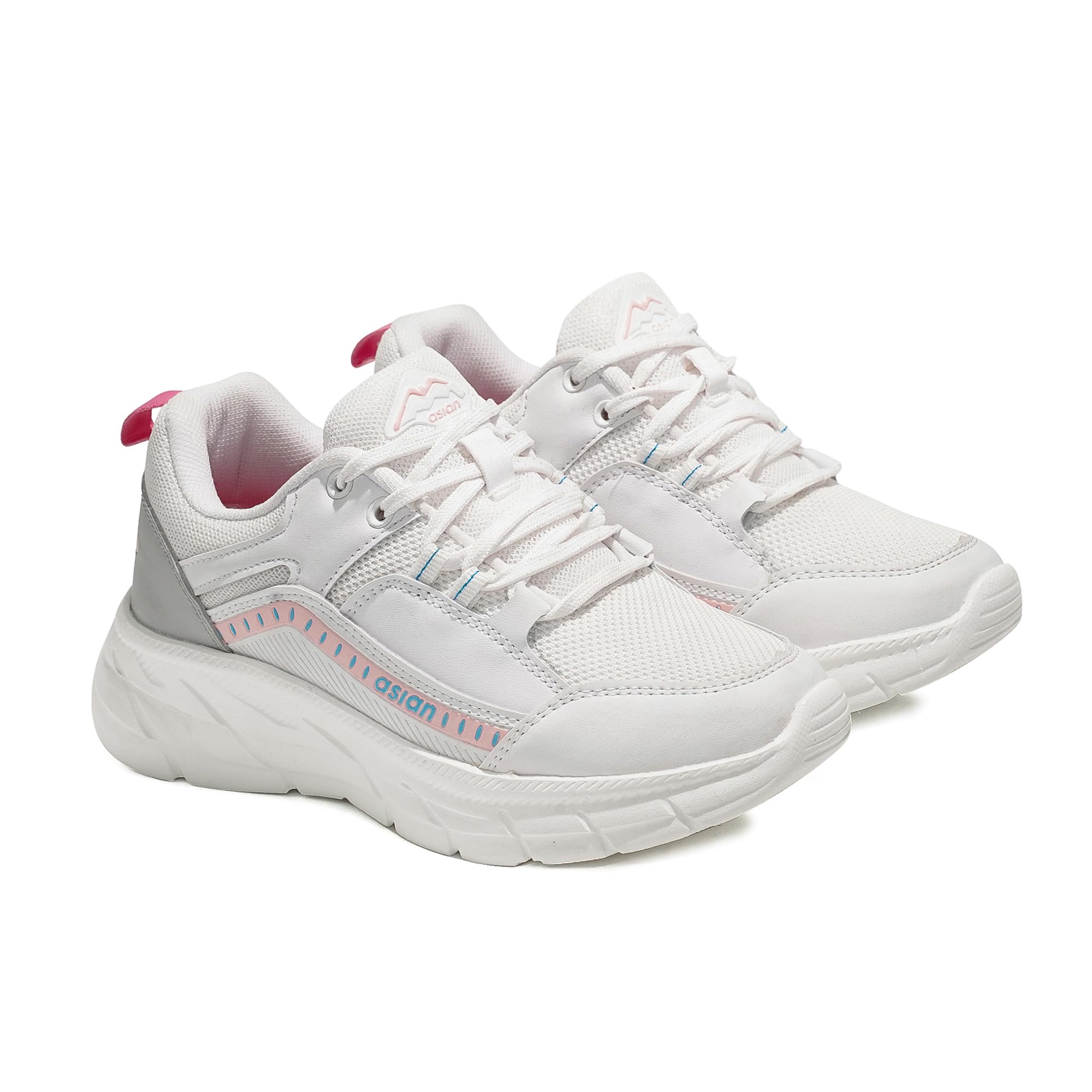 ASIAN Womens BLOSSOM-09 Sports Running Shoes with Ultra Max Cushion Technology Lightweight Eva Sole with Memory Foam Insole Casual Sneaker Shoes for Womens & Girls White Pink (B0CKFDV8L5) Amazon Price History, Amazon Price Tracker