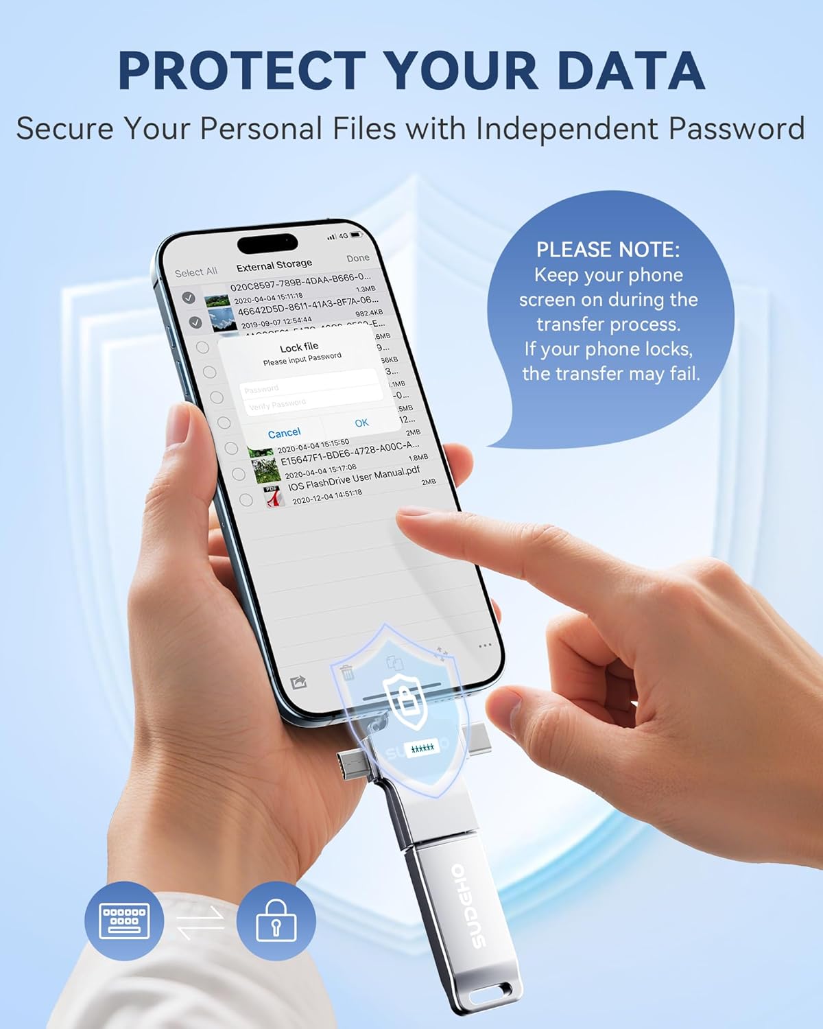 MFi Certified Photo Stick 128GB USB Flash Drive for iPhone, 4 in 1 External Thumb Drive for Picture Video Saver and Backup, High Speed USB 2.0 Memory Stick for iPhone/iPad/Android/PC (Silver-Grey)