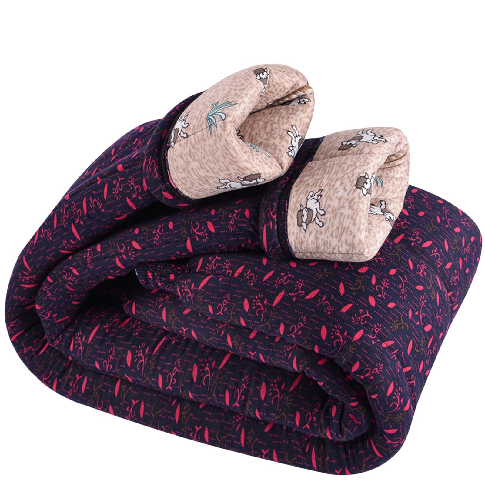 Pantalones de algodón y pelo de camello con aislamiento térmico invernal 8
