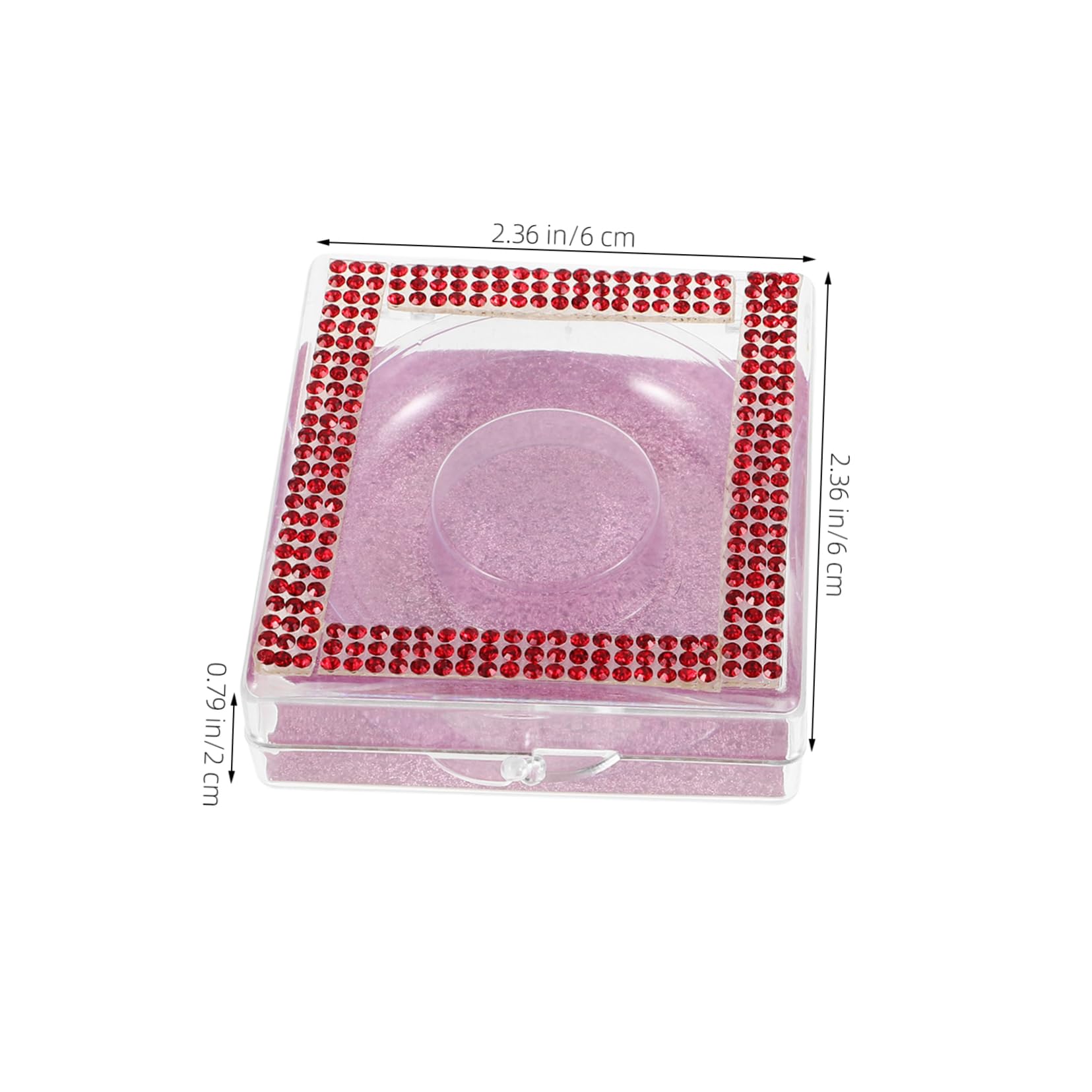 FOMIYES Eyelashes Travel Storage Box False Lash Holder Case Portable Sturdy Plastic 2 Pieces Set