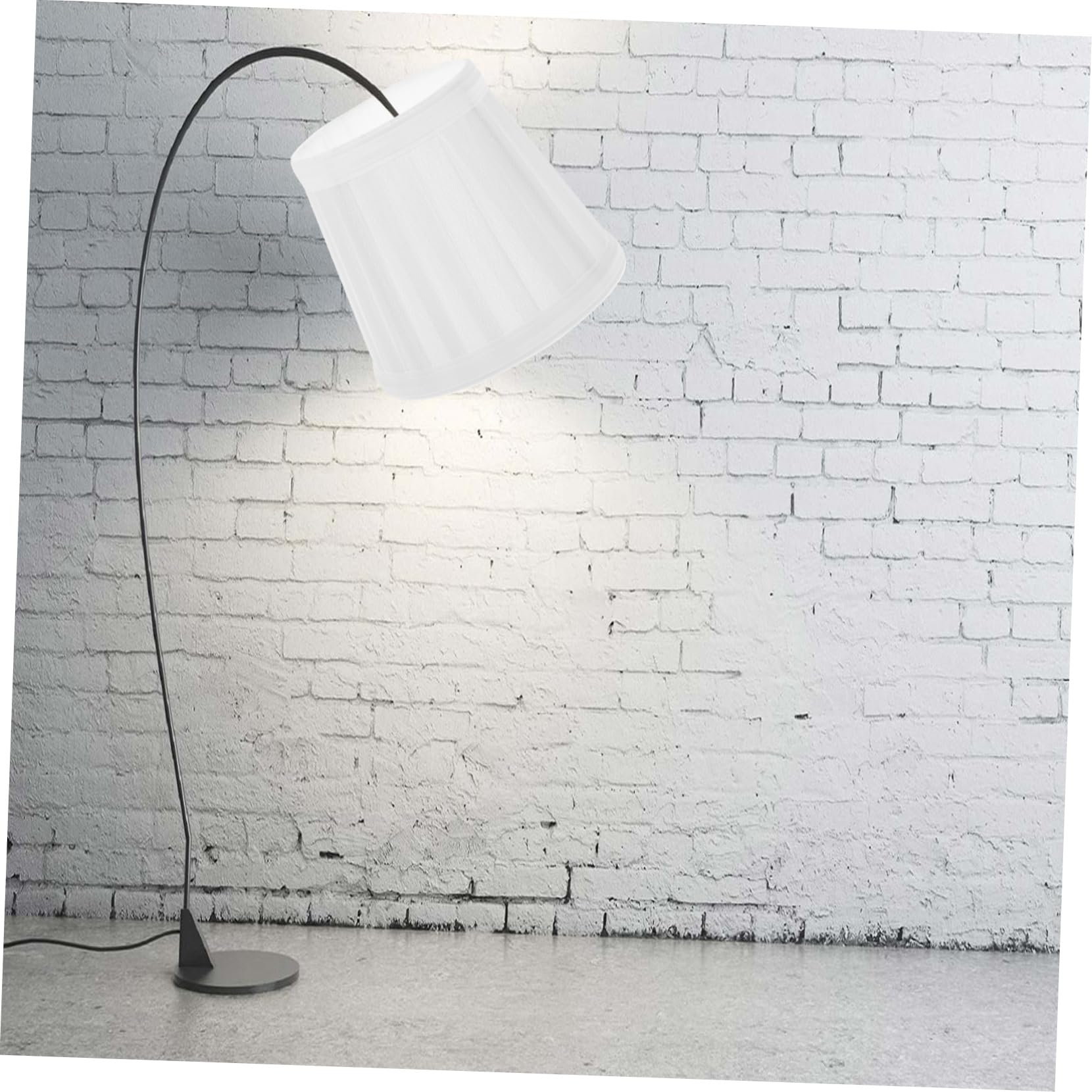 Pantalla de Tela Color Claro Desmontable para Lámpara de Escritorio y Pared | Apta para Mesa y Aplique, Estilo Simple y Delicado, Hierro y Tela, Biblioteca o Obsequio de Inauguración