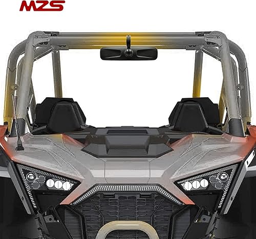 Vista 7 de MZS Espejo retrovisor UTV, 1.75 pulgadas SXS UTV espejo retrovisor central convexo universal accesorios compatibles con Ranger RZR 800 900 1000
