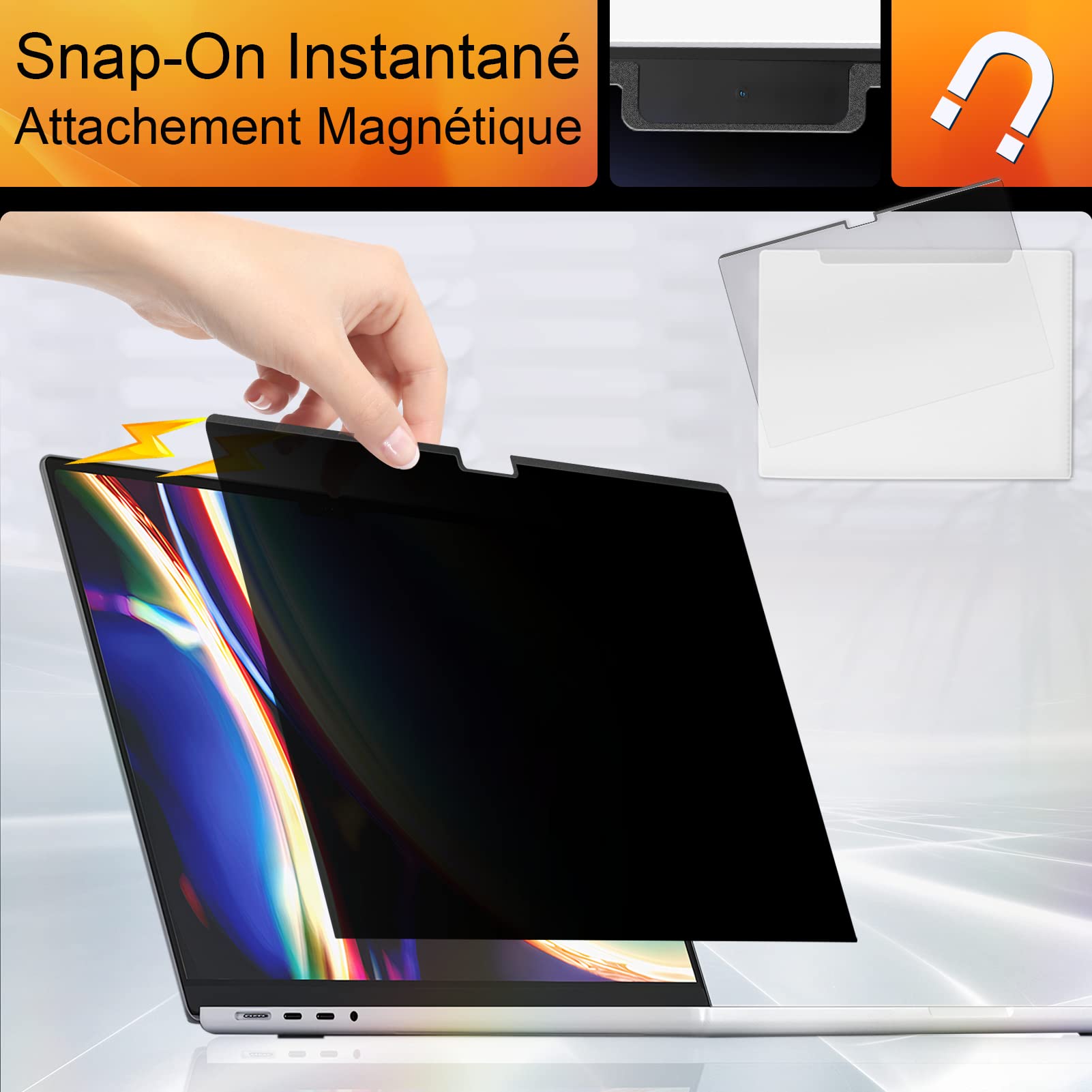 Filtro per la privacy magnetico per MacBook Pro 14 pollici(2021-2026, M1-M5), Anti-spia/Blu Luce Filtro schermo Privacy, Rimovibile Filtro schermo Premium per Macbook Pro 14.2 Pollici