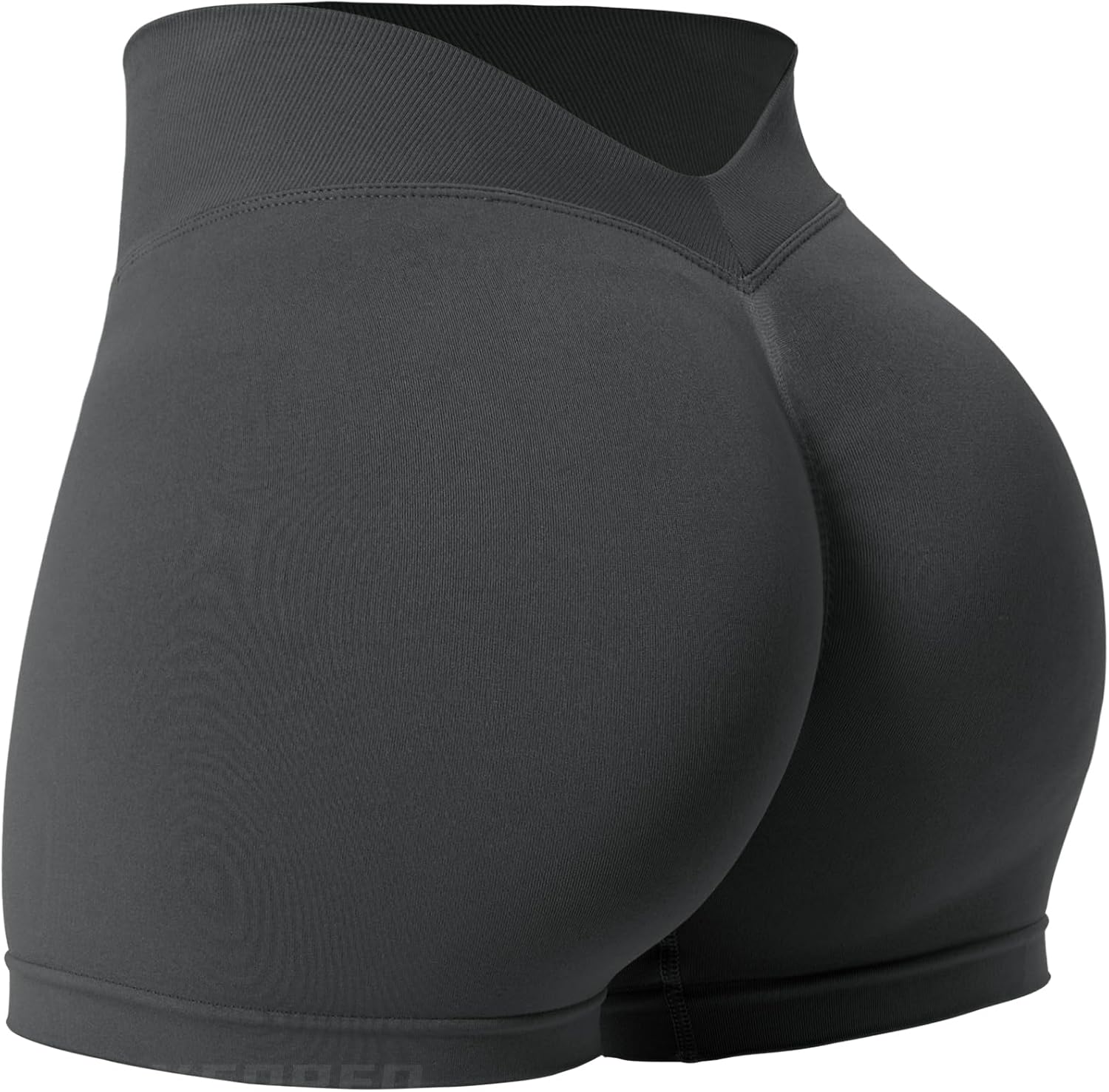 YEOREO Workout Scrunch Shorts Women V Back Gym Butt Lifting Liz High Waisted Seamless Shorts