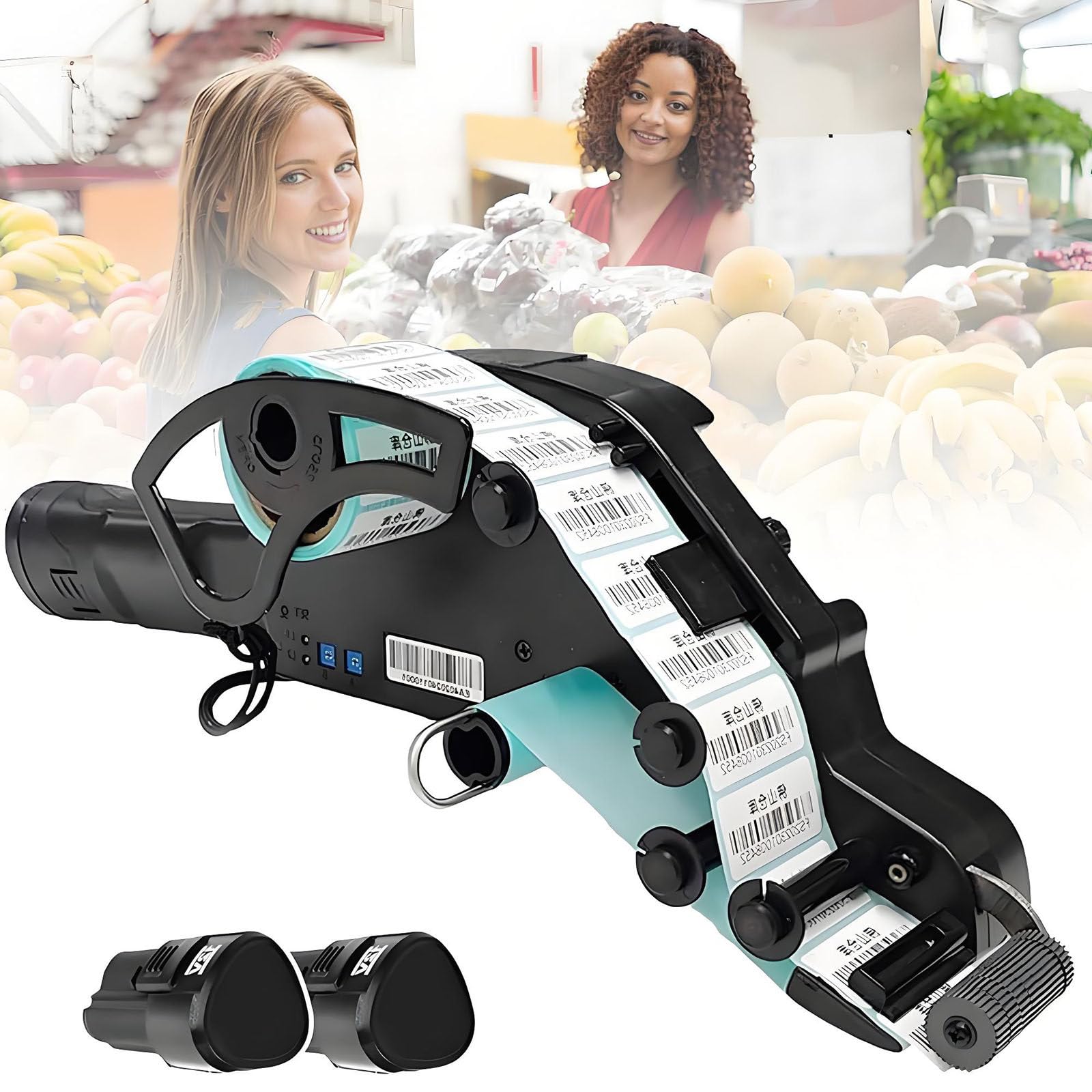 Aplicador De Etiquetas Eléctrico con Rueda De Detección Automática, Dispensador De Pegatinas Portátil Inalámbrico para Almacenes Y Supermercados 40MM