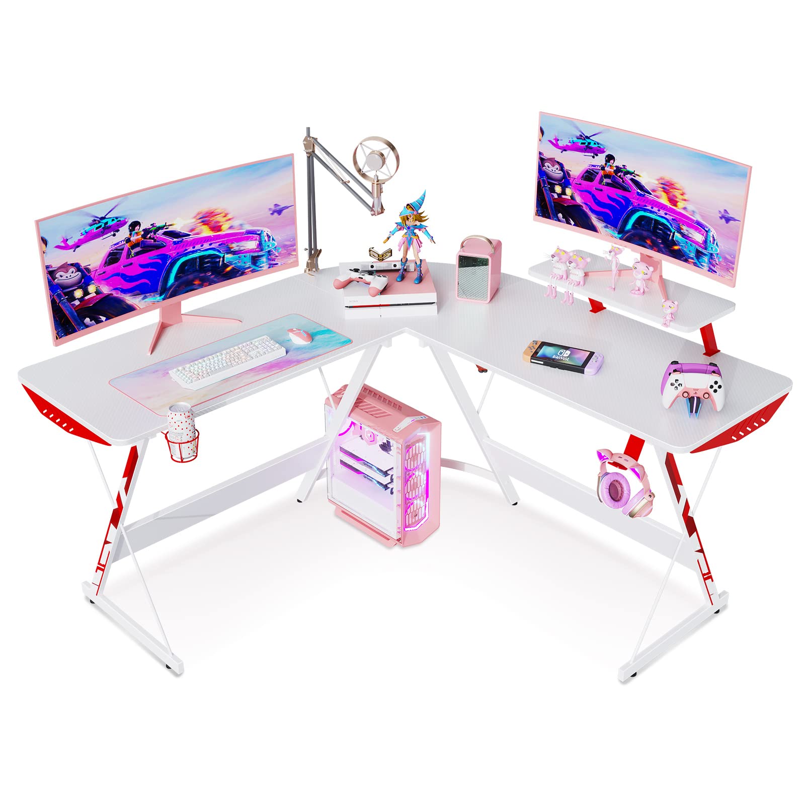 Buy MOTPK L Shaped Gaming Desk 51" L Shaped Desk, Computer Corner Desk