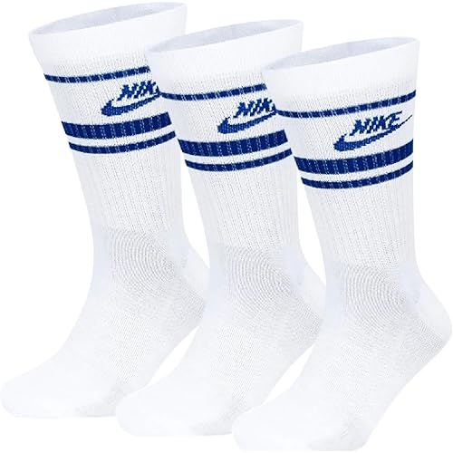 NIKE Sportswear Everyday Essential Crew Socks (3 Pairs) Adult DX5089-105, Size S