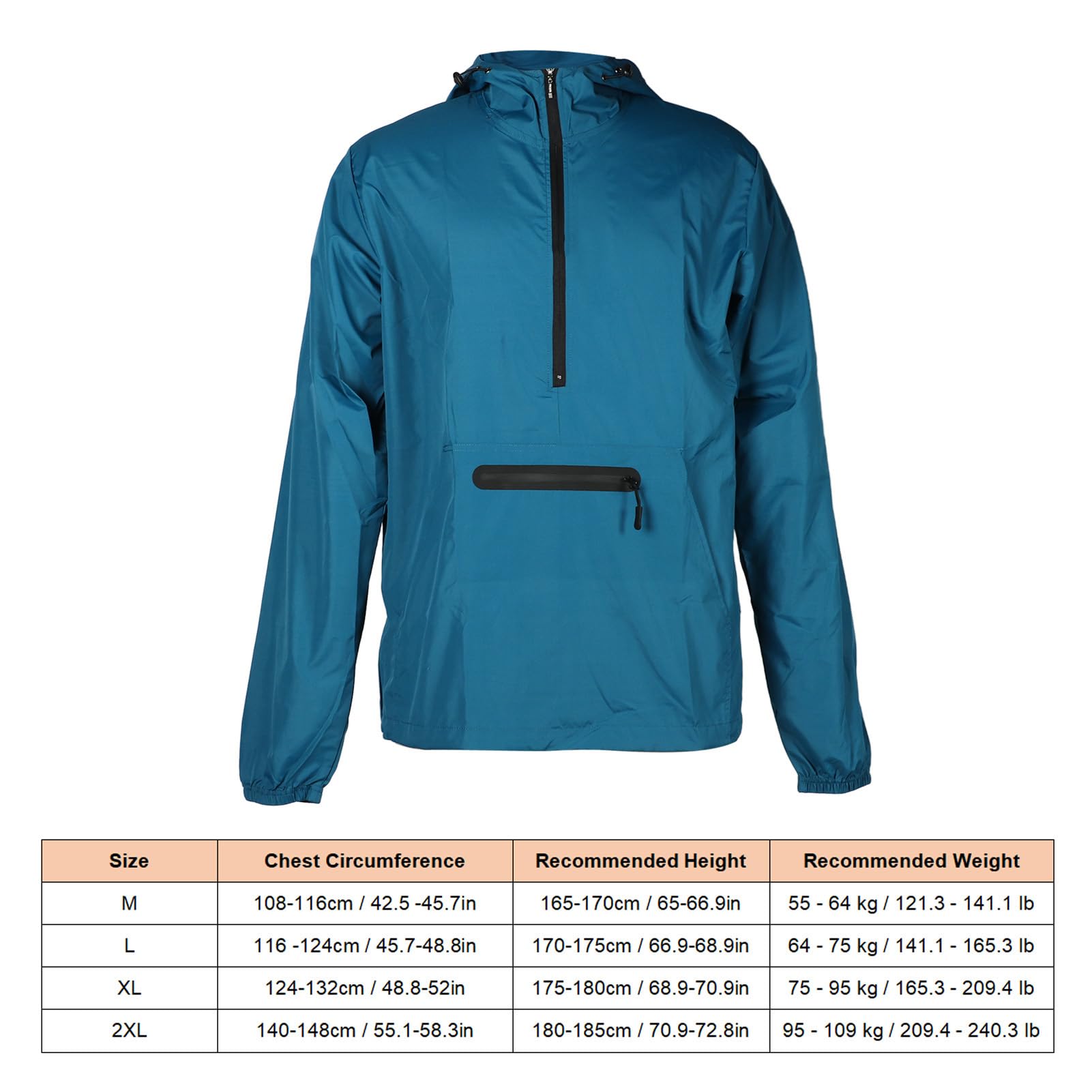 Chaqueta de Ciclismo a Prueba de Viento para Hombre, Cortavientos de Poliéster Transpirable para Ciclismo, para Montañismo, Deportes Al Aire (XL)