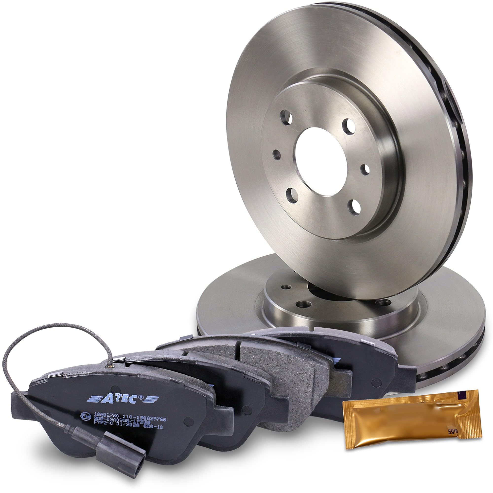 BESTPRICE Set freni asse anteriore incl. dischi freno ventilati Ø mm + pastiglie freno anteriori, compatibile con ALFA ROMEO MITO (955_), FIAT 500 (312_), FIORINO (225_), LINEA, PANDA, QUBO