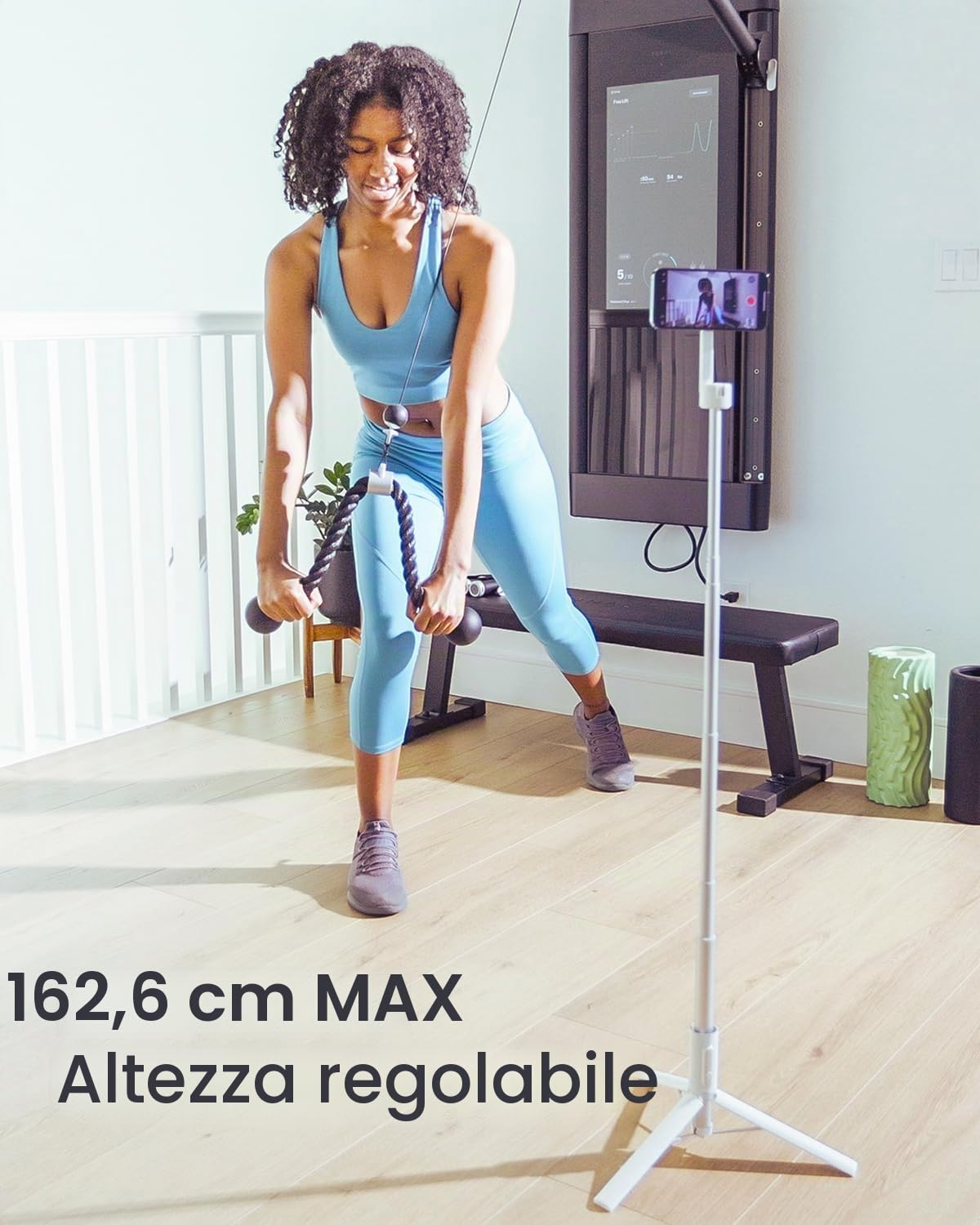 KraftGeek Treppiede Magnetico Per IPhone MagSafe – 64 Pollici, Telecomando Bluetooth, Leggero