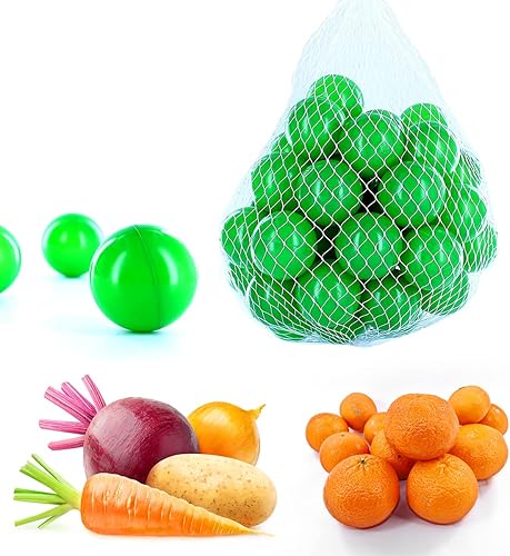 Miniatura 4 de 100 piezas de red de nailon de malla reutilizable con cierres estilo bucle, red de malla de nailon reutilizable roja de 20 pulgadas, juguetes de