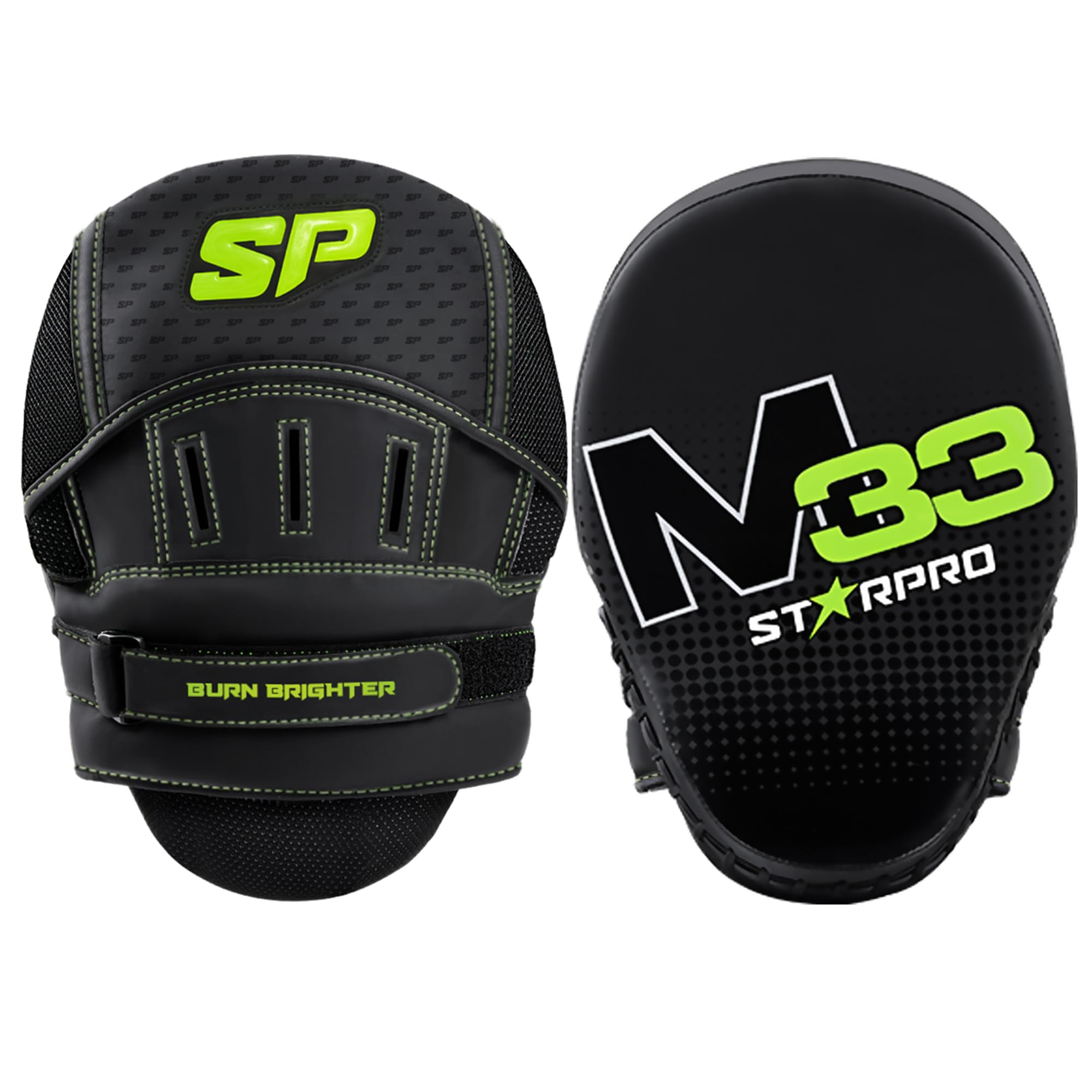 Starpro Boxing Mitts - Matte Synthetic Leather - Boxing Pads for Coaching in Boxing MMA Kickboxing and Martial Arts - Men and Women - Muay Thai Pads