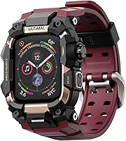 Vista 35 de ULTIMAL - Funda resistente con correa para Apple Watch 49mm, compatible con Apple Watch Ultra 3/2/1, cubierta protectora a prueba de golpes de grado