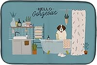 Vista 340 de Caroline's Treasures CK7824DDM - Tapete absorbente para secado de platos con diseño de bulldog inglés, rojo y blanco, para encimera de cocina, 14 x