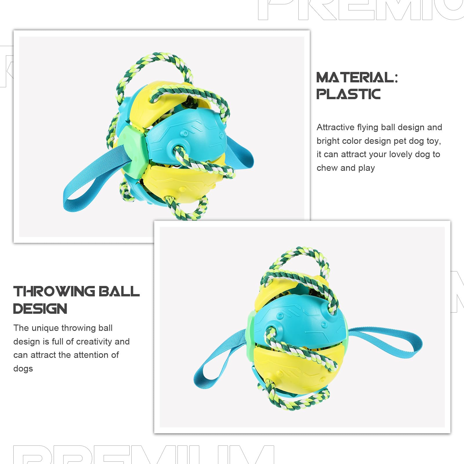 Fliegender Ball Tragbares Apportierspielzeug Hundespielzeug aus Flexiblem Kunststoff für Haustiere für Outdoor Training und Interaktives Spielen