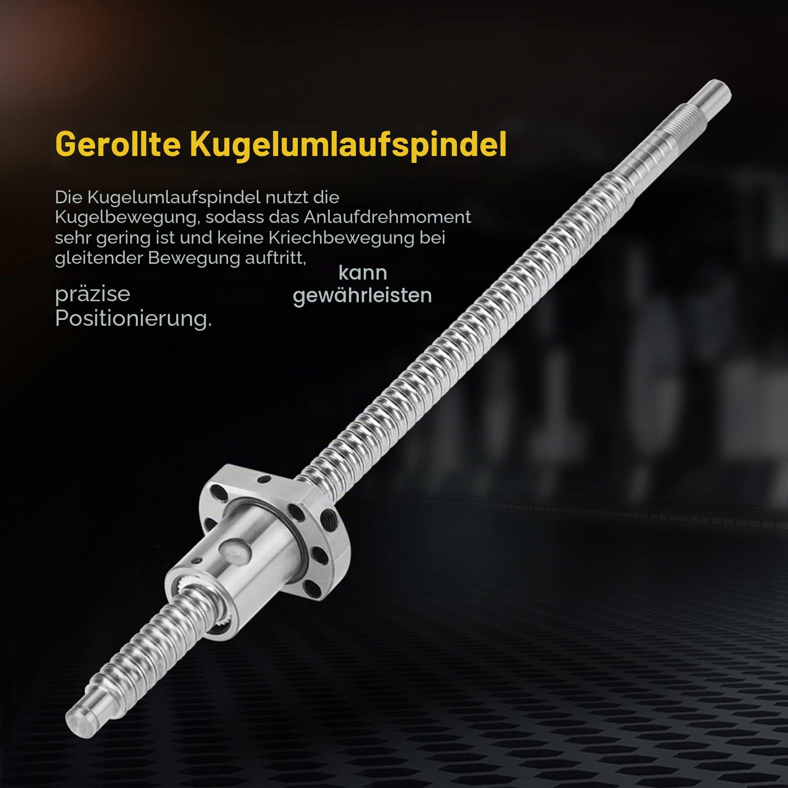 Kugelrollspindel SFU1204 300mm Kugelumlaufspindel 12mm Gerollt Ohne Seitliche Endstützen,Teile mit linearer Bewegung