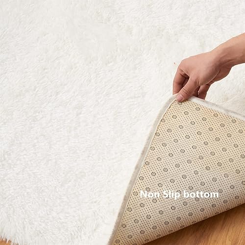 Miniatura 69 de AMTOVO Alfombras de área para sala de estar, 6 x 9 pies, color negro y gris, alfombra grande y esponjosa, alfombra para dormitorio, alfombra