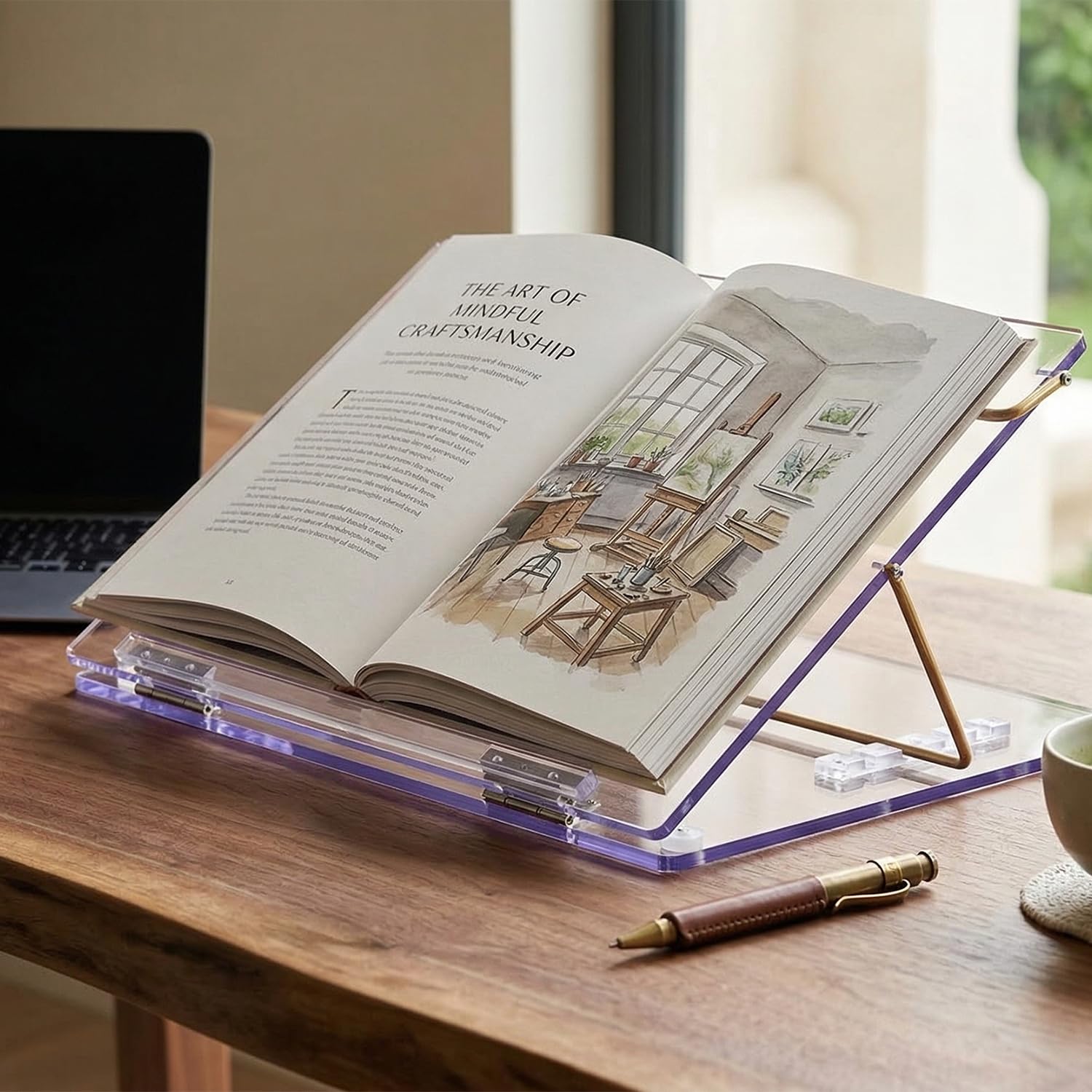 Panku® Acrylic Writing Desk Clear, 16x12 Inches 1