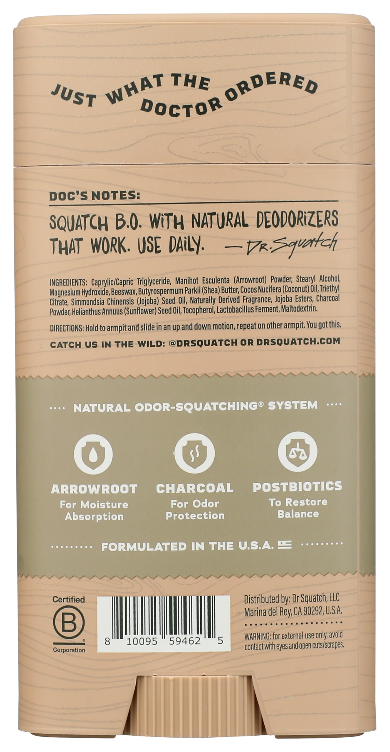 Dr. Squatch Birchwood Breeze Glide-on Deodorant, 2.65 oz