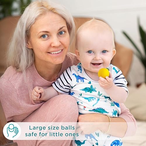 Miniatura 3 de Ulanik Pelotas en tazas Montessori Juguetes para niños de 1 año + niños preescolares juegos de madera a juego para aprender clasificación de colores