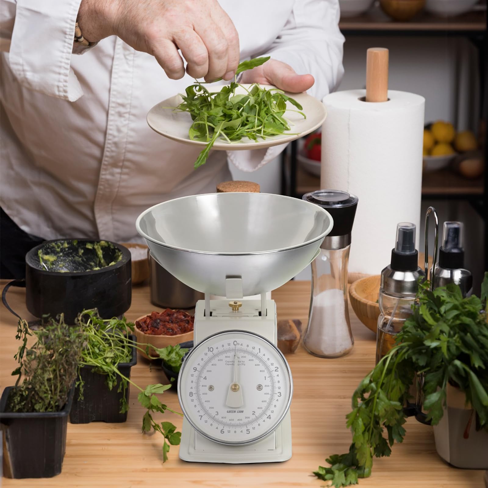 Green Lion Vintage Kitchen Scale, 5kg/11lbs Analog Mechanical