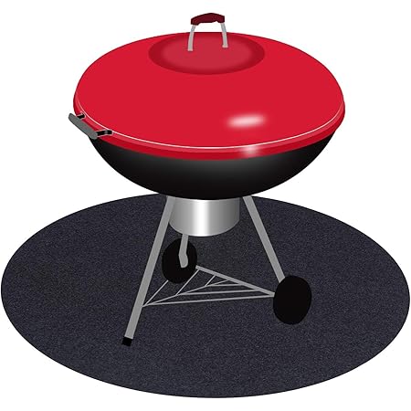 Runde Untergittermatte, feuerfest, hitzebeständig, für Grill, Gasgrill