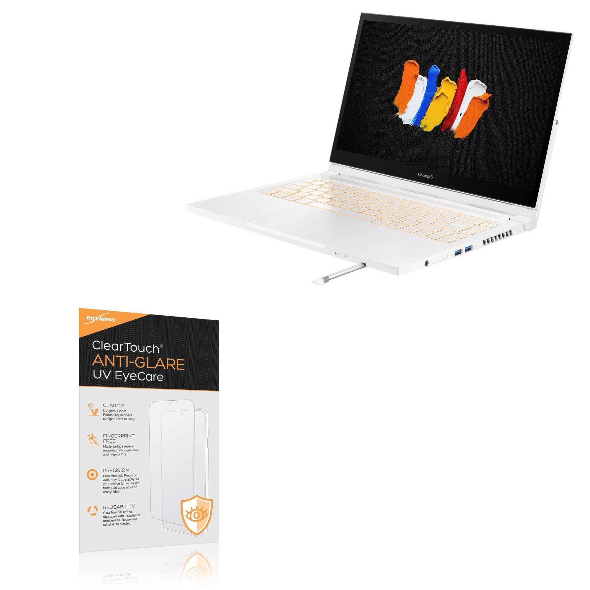 BoxWave Screen Protector Compatible With Acer ConceptD 3 Ezel CC314-72G-72SX (14 in) - ClearTouch Anti-Glare Anti-UV EyeCare (2-Pack), Filters out Harmful Blue Light Reduce Fatigue