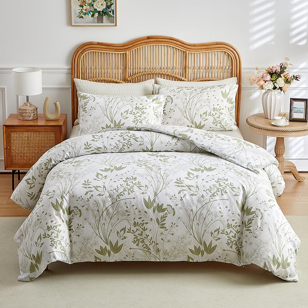 Housse de couette 230x260 cm à petites fleurs colorées avec zip
