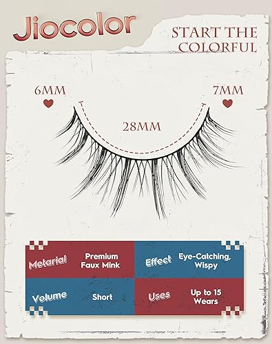 Miniatura 3 de Pestañas de manga de aspecto natural, pestañas de anime, suaves rizo C, Manhua, pestañas postizas de 0.394 pulgadas, pestañas naturales coreanas de