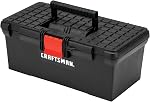 CRAFTSMAN Boîte à outils de 16 po, noire, plastique, verrouillable (CMST16005)