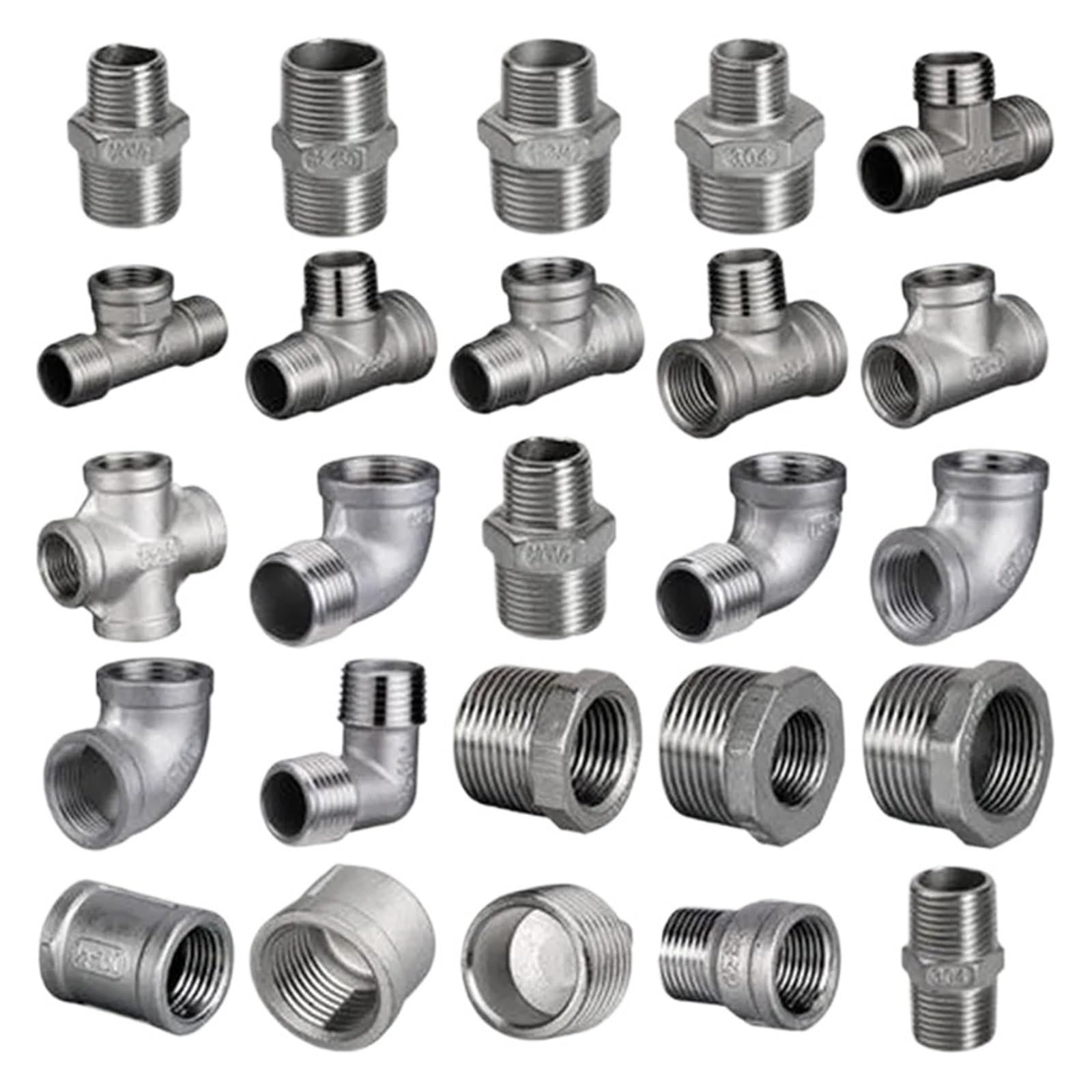 Raccord en T 3/4 inox 304 SCRUBY mâle femelle pour tuyau eau