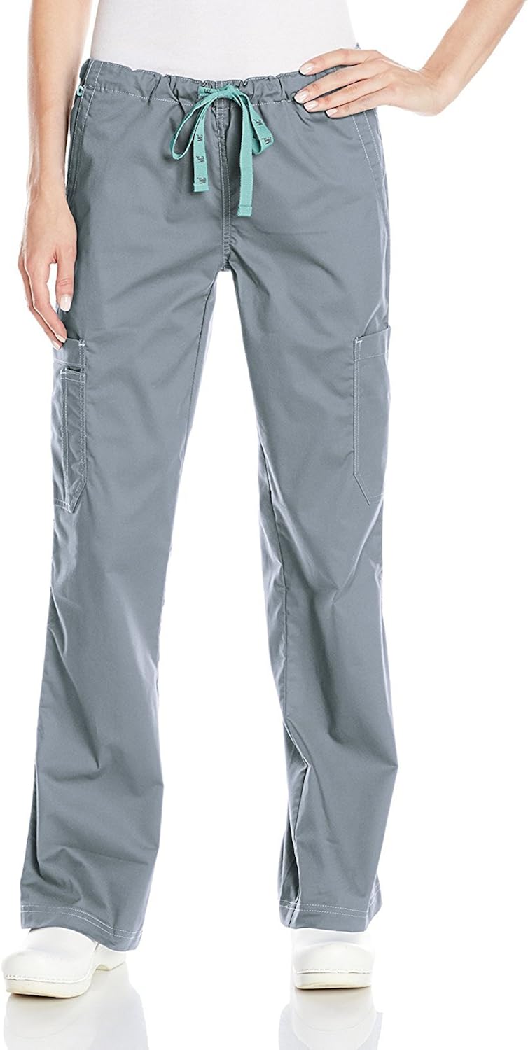 Med Couture Signature MC2 Women's 2 Cargo Pocket Pant X-Small Tall Steel