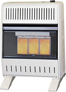 ProCom Heating Natural Gas Ventless Infrared Plaque Heater With Base Feet - 18,000 BTU, T-Stat Control - Model# MN180TPA-B
