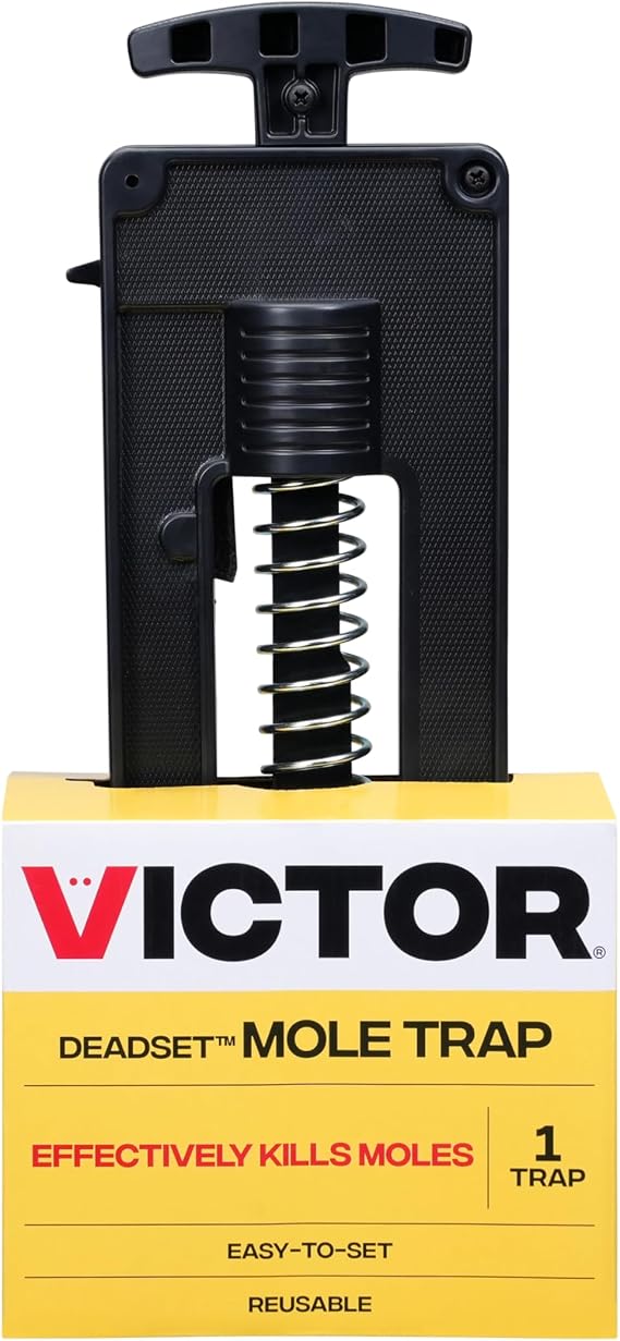 Victor Easy-to-Set Deadset Mole Trap and Killer - M9015 - Trap and Kill Moles Outdoors (Pack of 6)